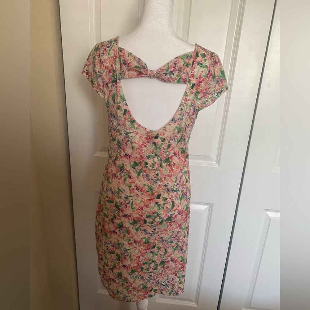 Free People Lace Floral Bodycon Dress Size XS - Picture 5 of 15